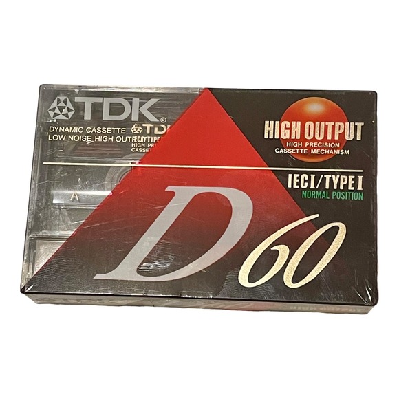 TDK D 60 Blank Audio Cassette Tape High Output Normal Bias - Picture 1 of 3